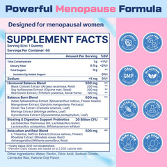 Biegeos menopause gummies ingredients scene highlight herbs and probiotic blend.