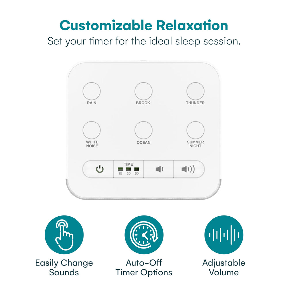 Big Red Rooster Sleep Sound Machine battery and adapter option for versatile placement.