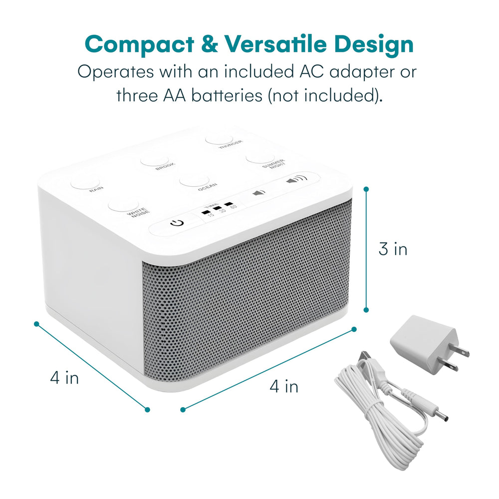 Big Red Rooster Sleep Sound Machine white noise to mask disturbances.