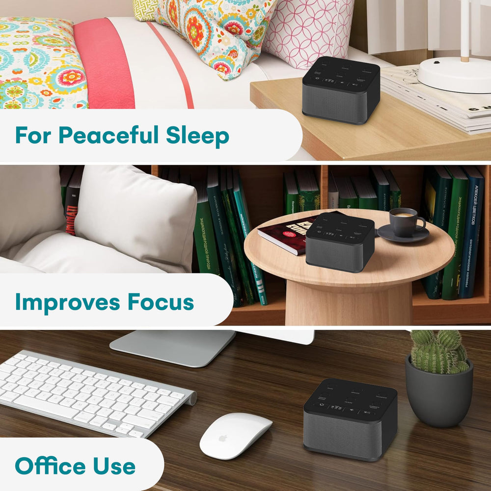 Big Red Rooster Sound Machine improves office privacy by masking noise.