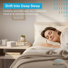Big Red Rooster white noise machine with soft thunder for gentle relaxation.