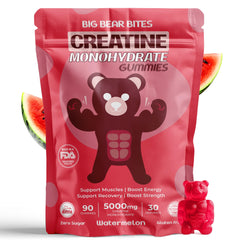 Big Bear Bites Creatine Gummies Watermelon serving for daily workout support
