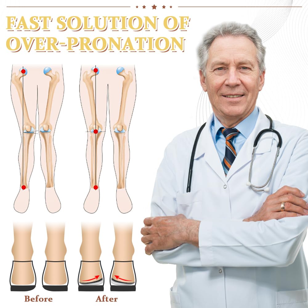 Compact two-layer insoles fit most shoes for daily wear and activities.
