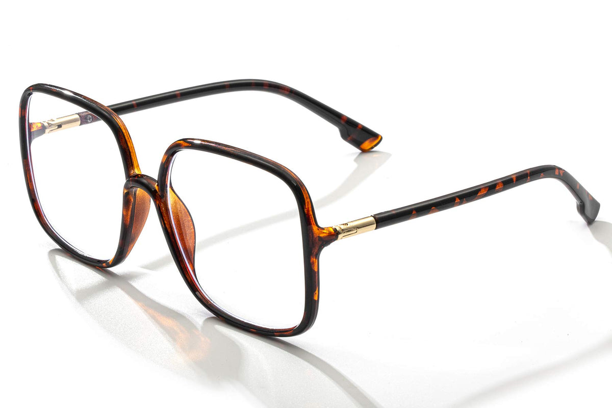 BIGGY oversized square blue light blocking glasses reduce screen glare during long work sessions