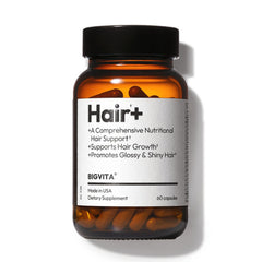BIGVITA Hair Growth Supplement bottle front view for branding and product focus.