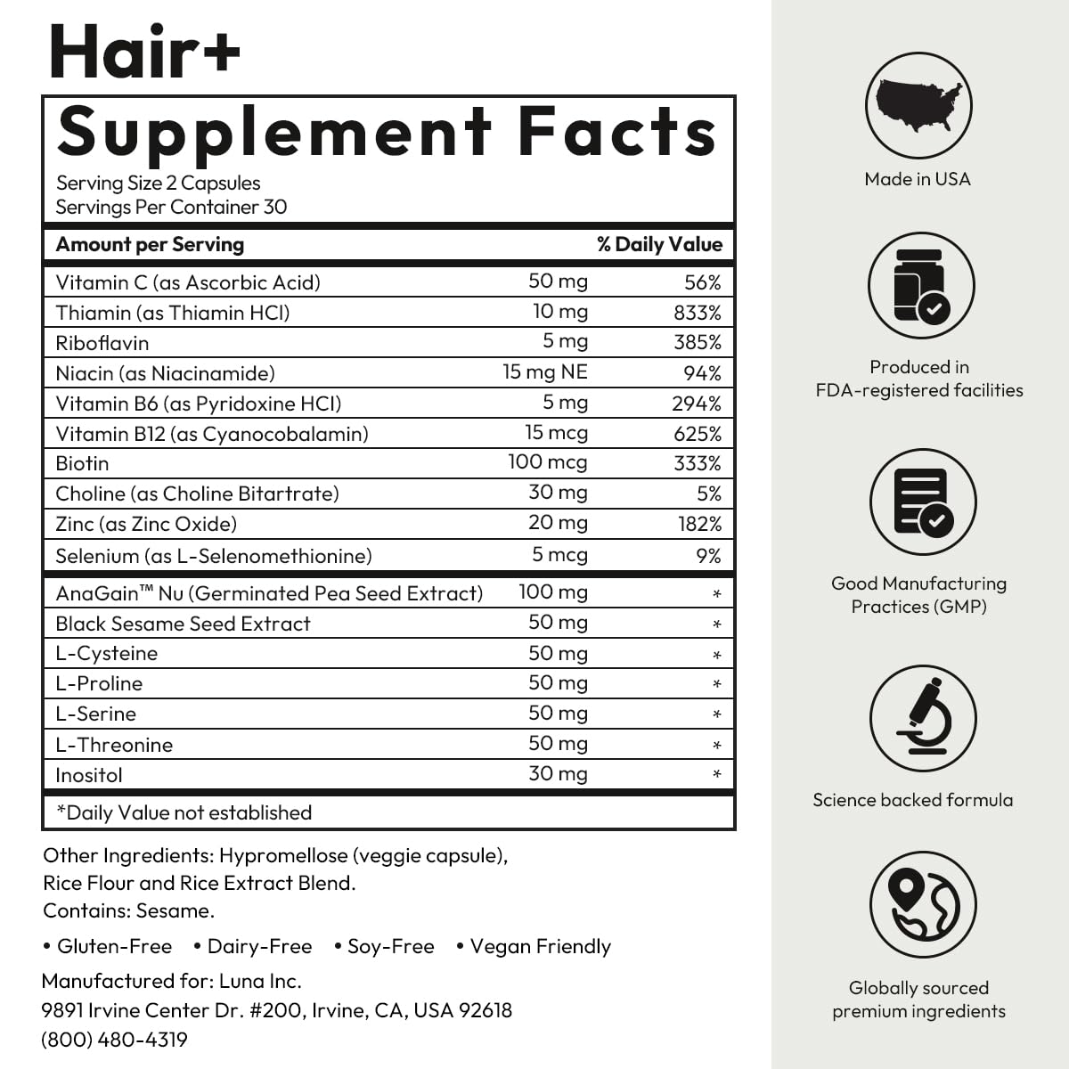 BIGVITA hair growth usage scene showing daily intake guidance.