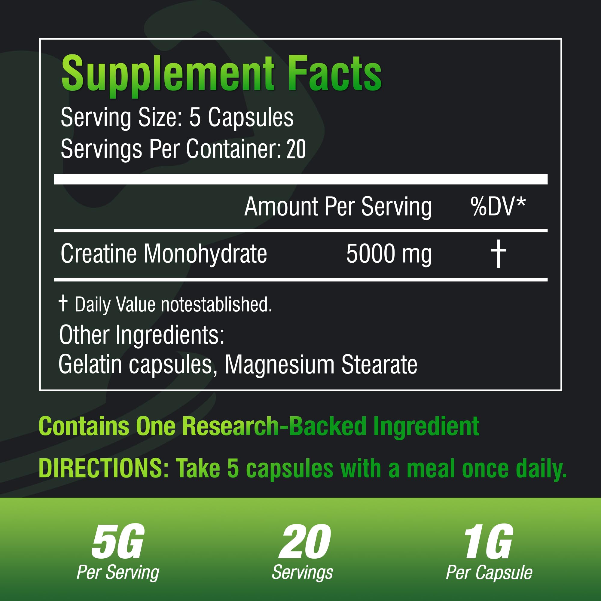 BIKAYALUE Creatine Monohydrate capsules closeup highlighting pure formula