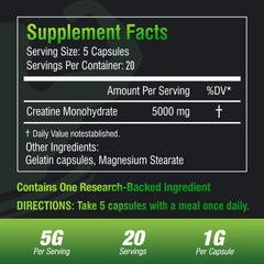 BIKAYALUE Creatine Monohydrate capsules closeup highlighting pure formula