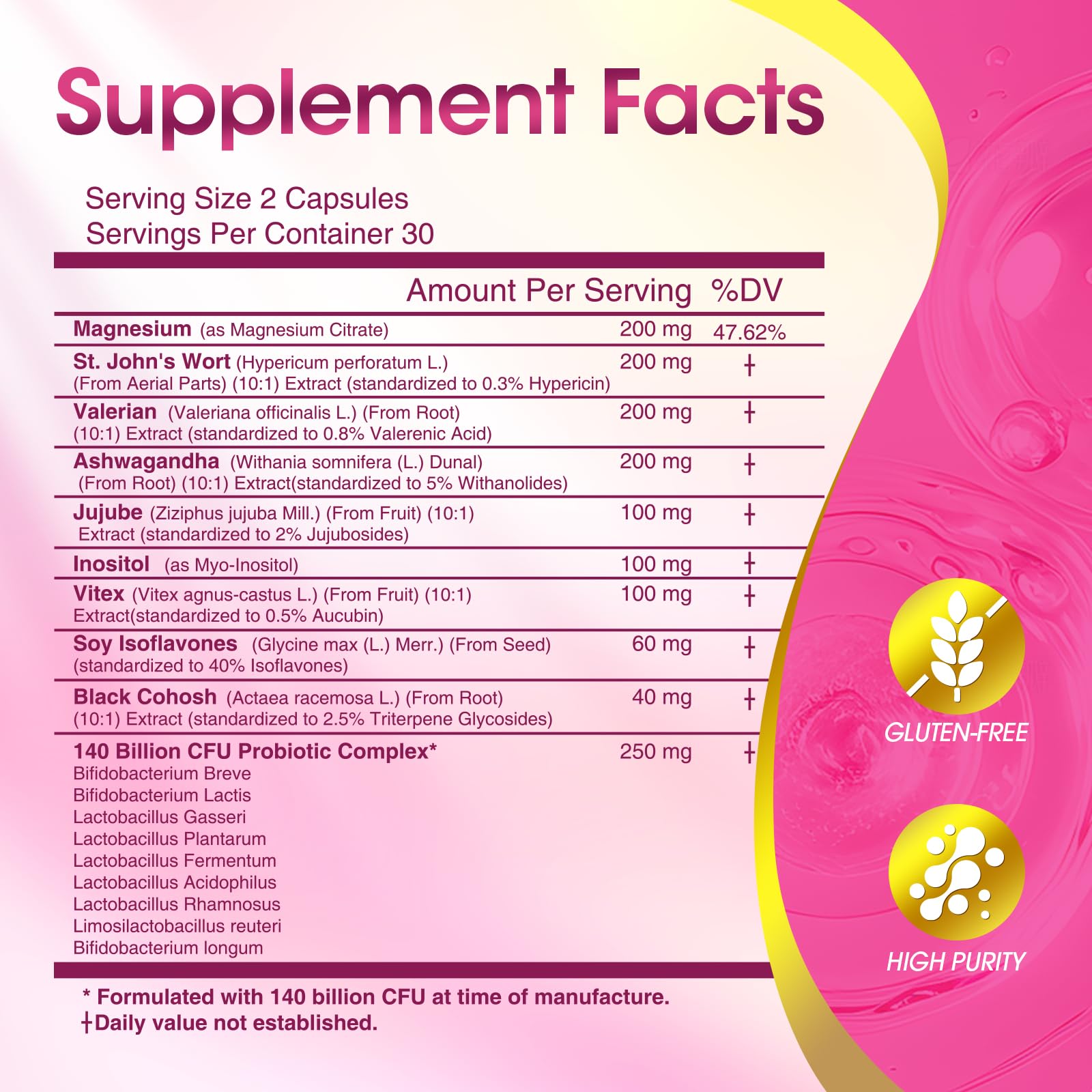BIKAYALUE 140B CFU probiotics bottle highlights gut health and immunity