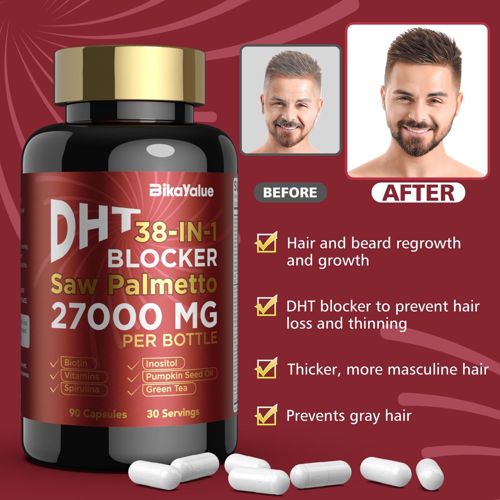 BIKAYALUE pumpkin seed oil and lycopene support prostate health