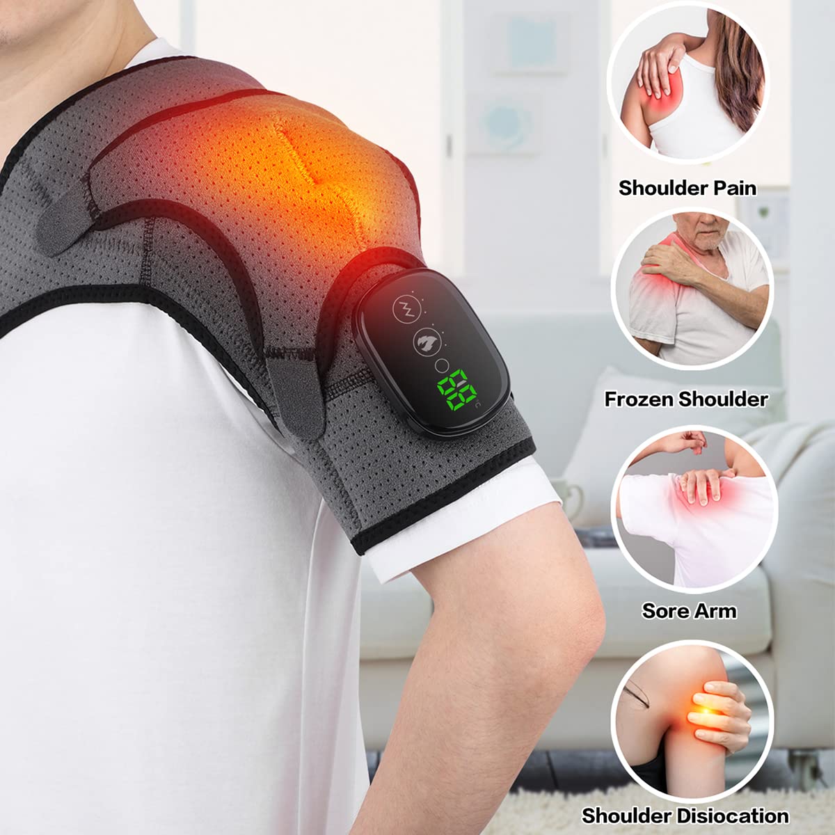 BINGONE shoulder wrap with extended strap for secure fit across chest sizes