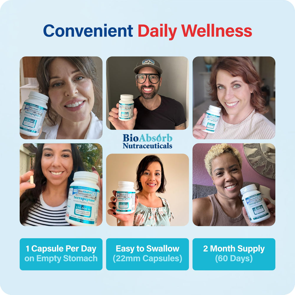 Lifestyle shot of a person taking one capsule on an empty stomach