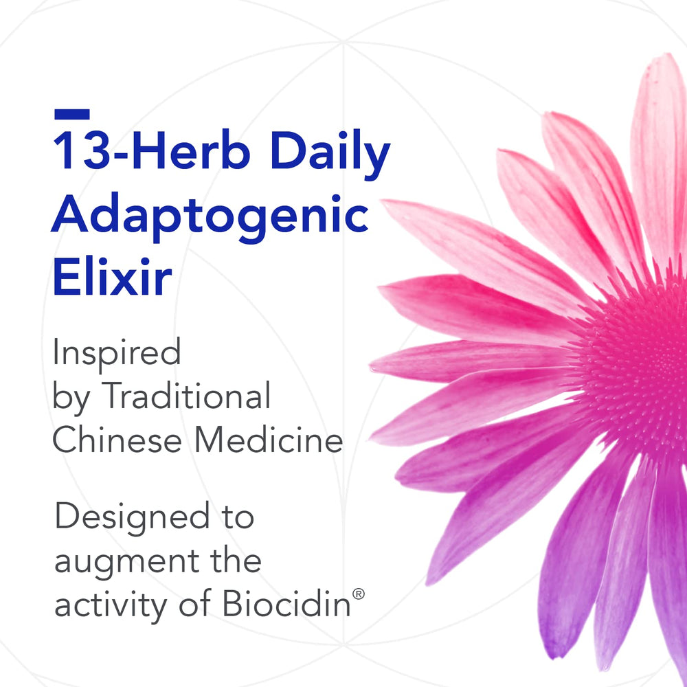 Bio-Botanical Research Biotonic Adaptogenic Tonic drops poured into a glass for easy mixing