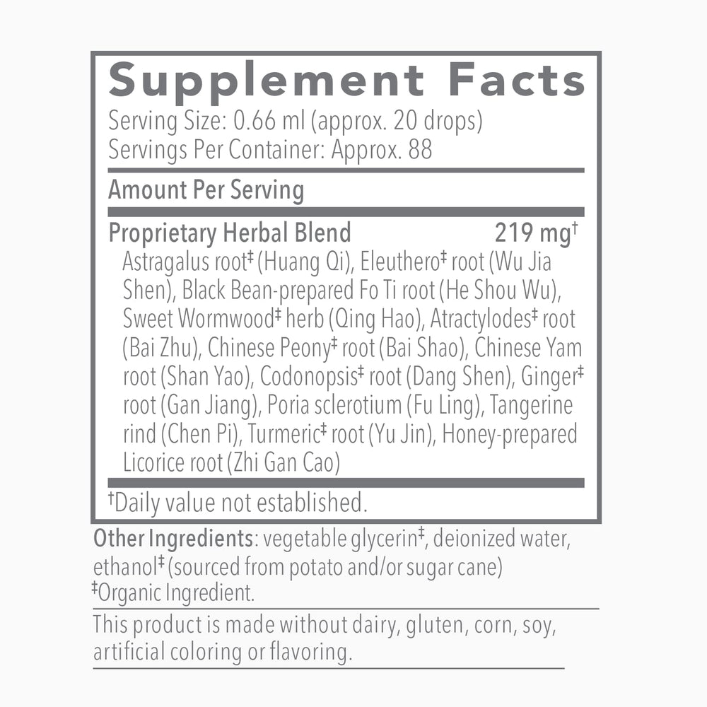 Bio-Botanical Research Biotonic Adaptogenic Tonic glass with elixir ready to drink