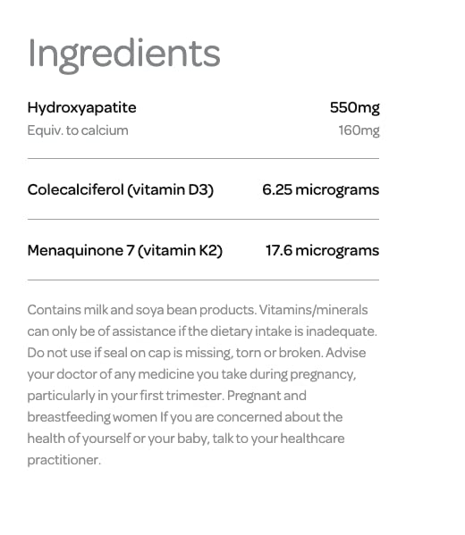 Bio Island Milk Calcium hydroxyapatite from cow's milk ingredients