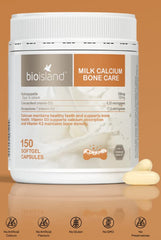 Bio Island Milk Calcium with K2 supports bone density across ages