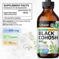 BIO KRAUTER Black Cohosh root extract close-up for consistent dosing