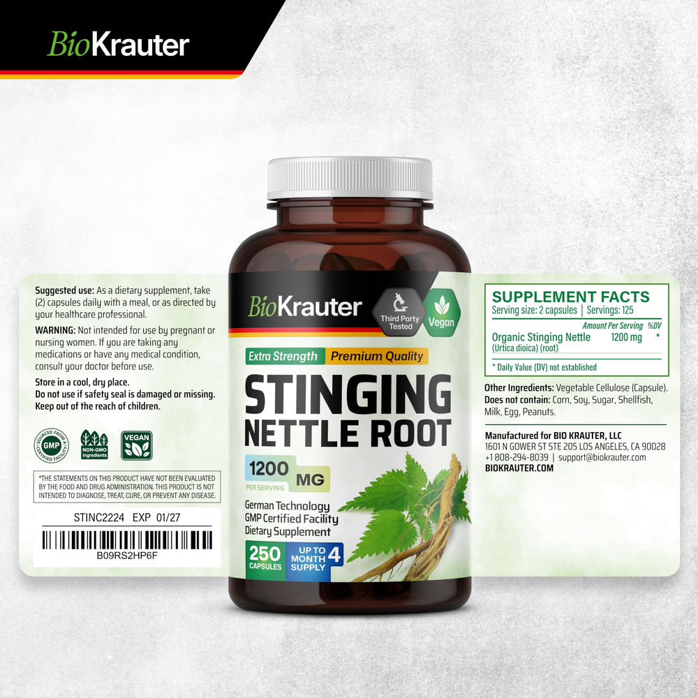 BIO KRAUTER capsules held in hand for scale and convenient dosage