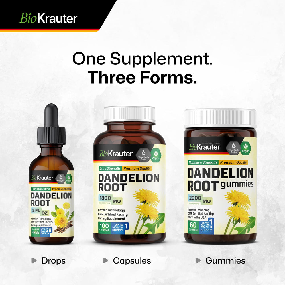 BIO KRAUTER 84 servings per two-ounce bottle for daily use.