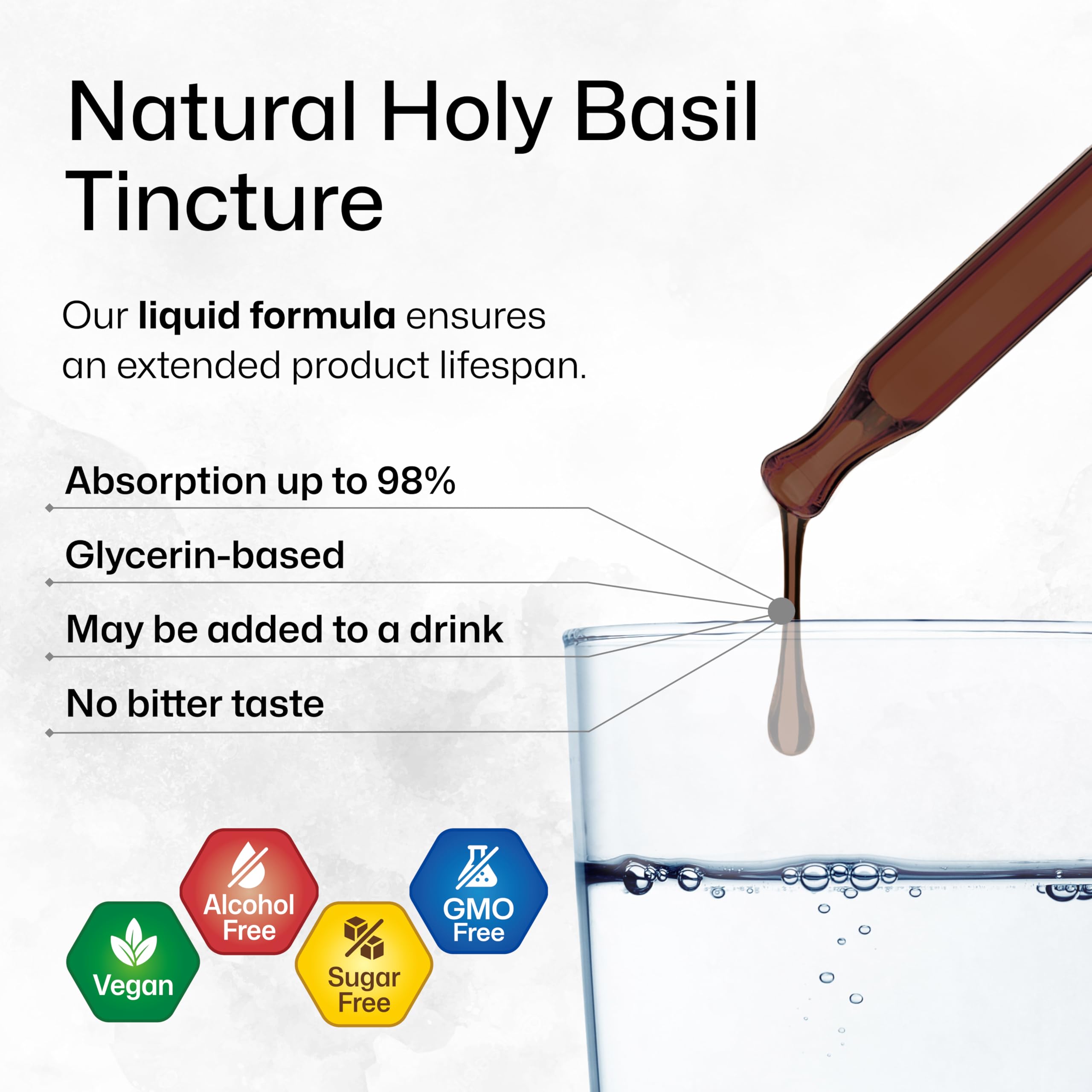 BIO KRAUTER dropper dispensing tincture into beverage for easy use