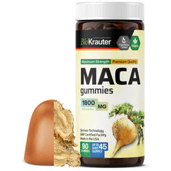 BIO KRAUTER Maca Root Gummies bottle for convenient daily supplementation.