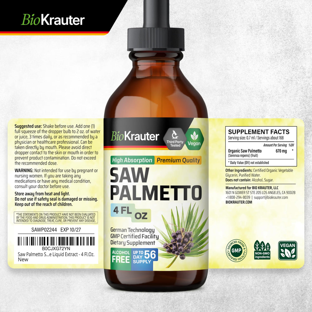 BIO KRAUTER 4 oz bottle indicating a 56-day supply