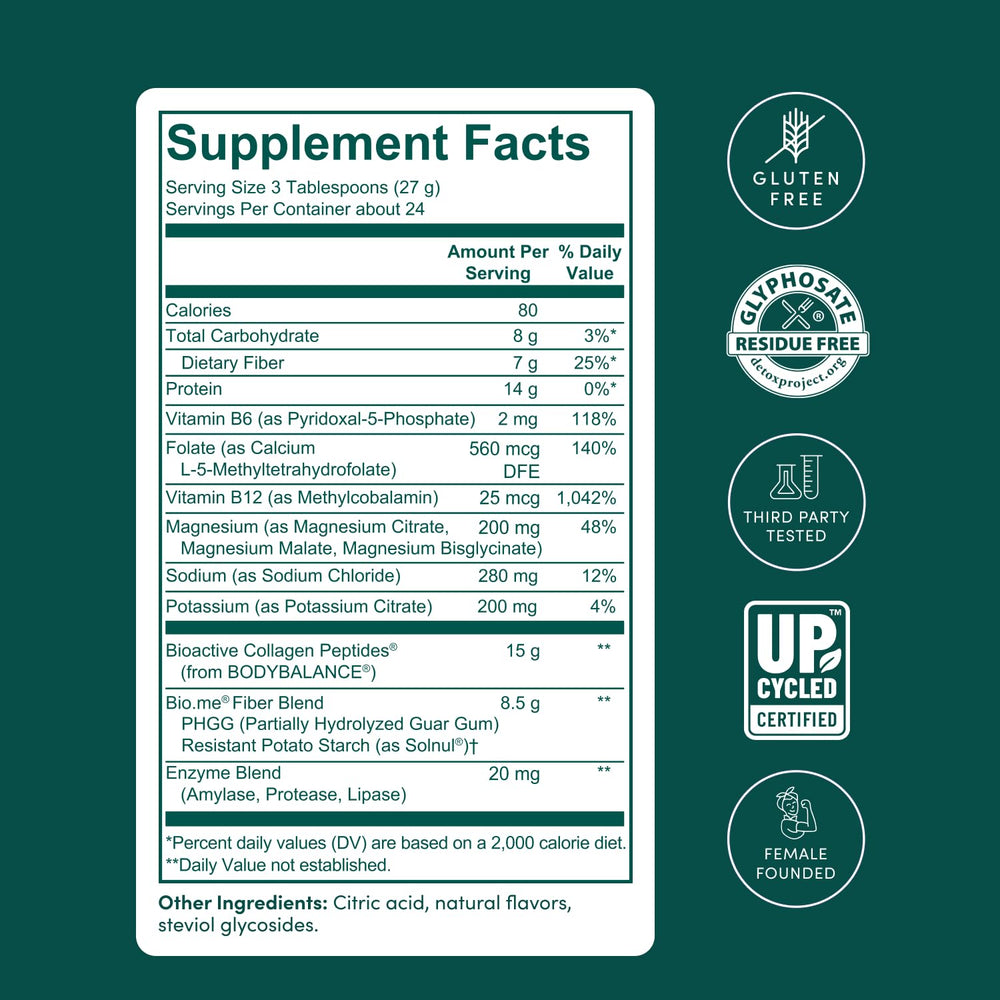 Bio.me GLP-1 Support shake blended into smoothie with vibrant pink color.