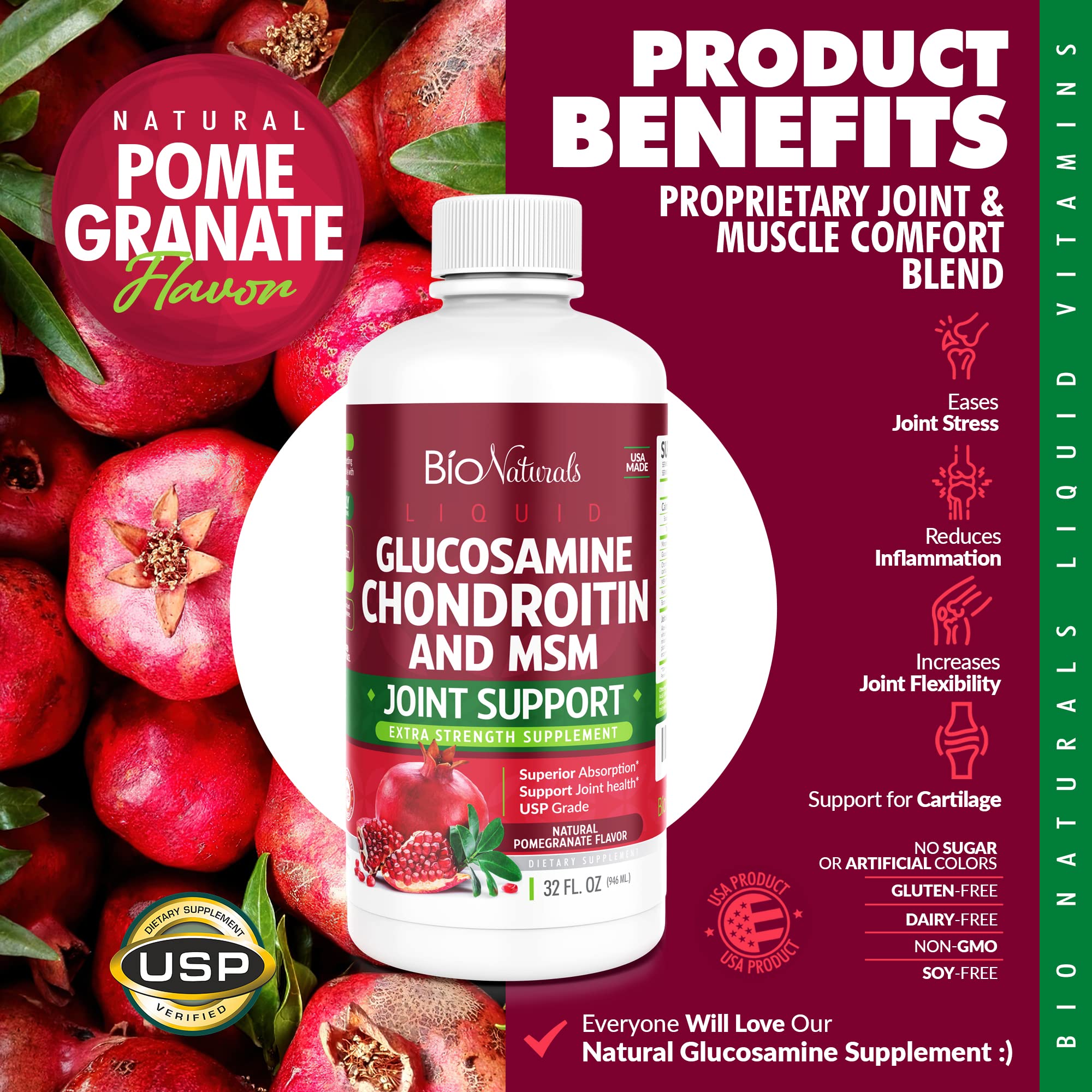 Bio Naturals liquid bottle label close-up communicates pharmaceutical-grade quality.