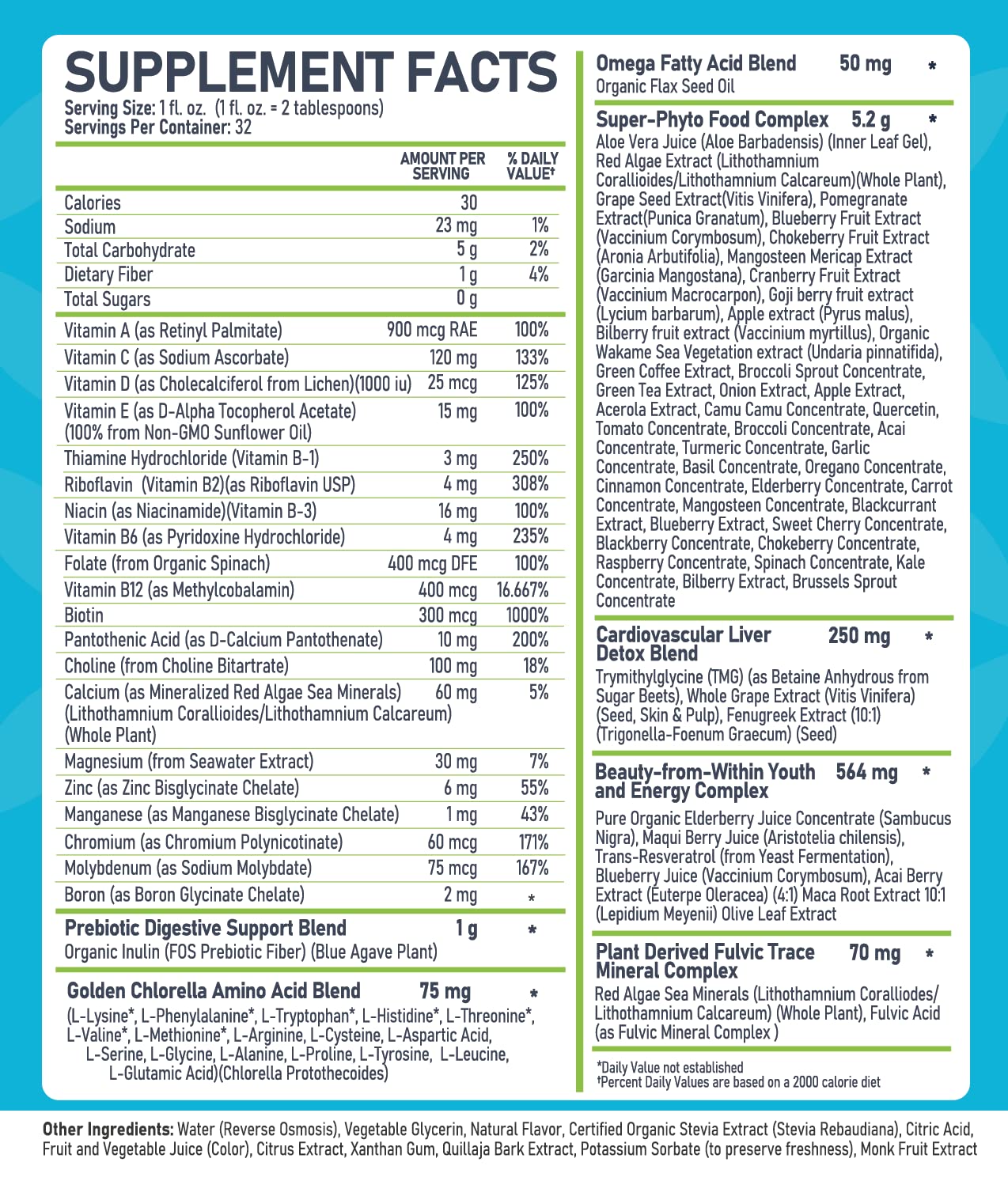 Bio Naturals Liquid Multi bottle pour shows easy, on-the-go intake.