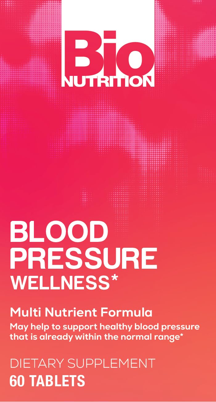 Inside view shows Bio Nutrition Blood Pressure Wellness Tabs tablets ready for daily routine.