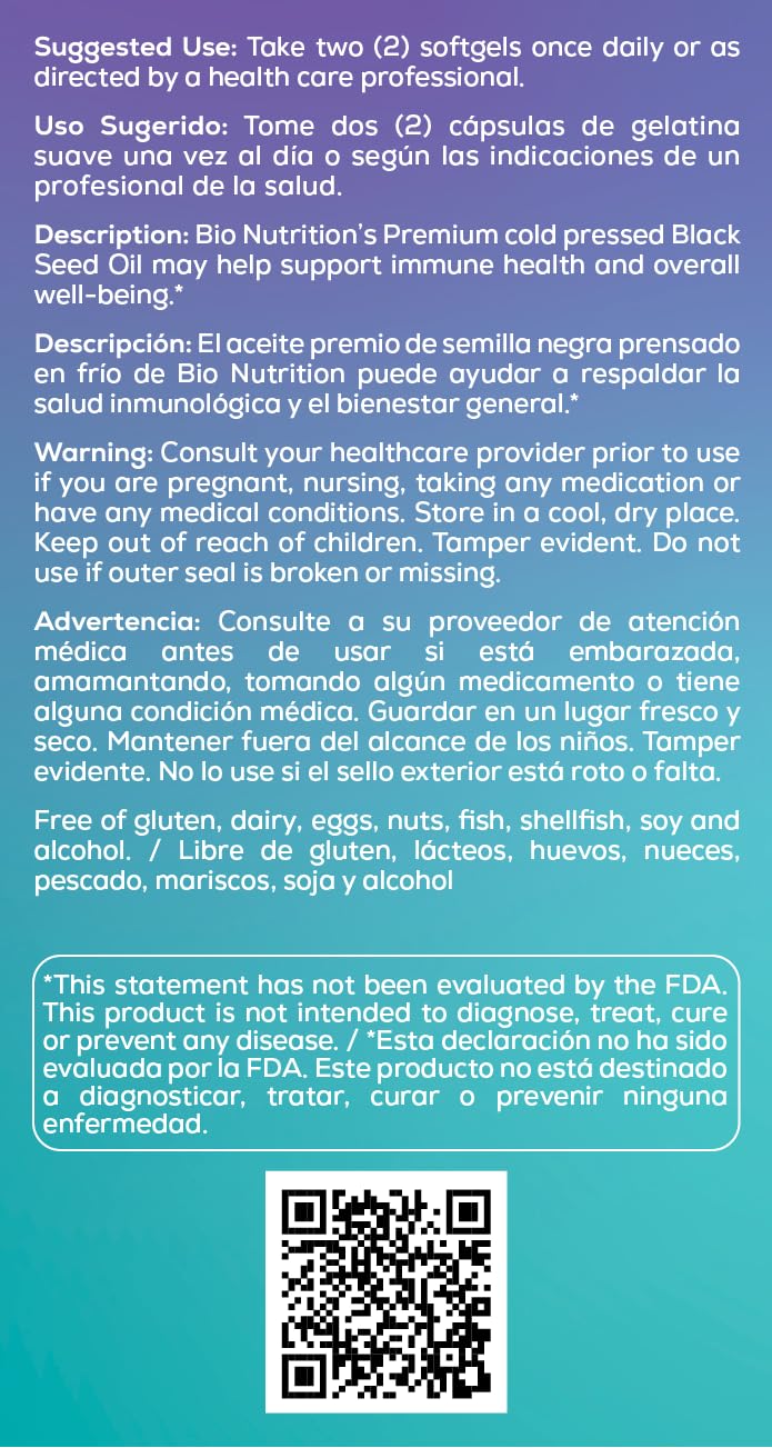 Bio Nutrition bottle label shows alcohol-free and gluten-free formulation for clean ingredients.