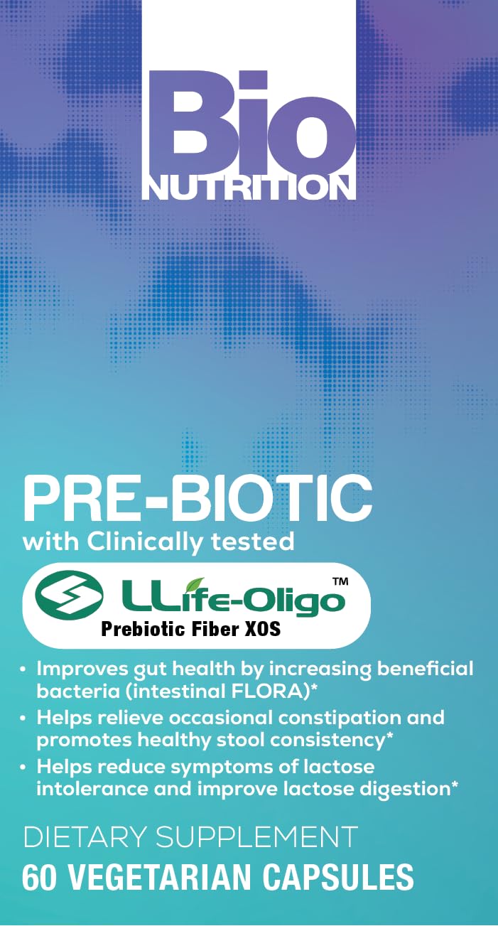 Bio Nutrition Pre-Biotic Life Oligo XOS closeup of packaging and ingredients.