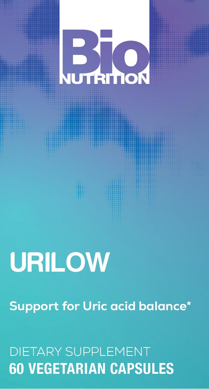 Bio Nutrition Urilow bottle side view; convenient daily dietary supplement.