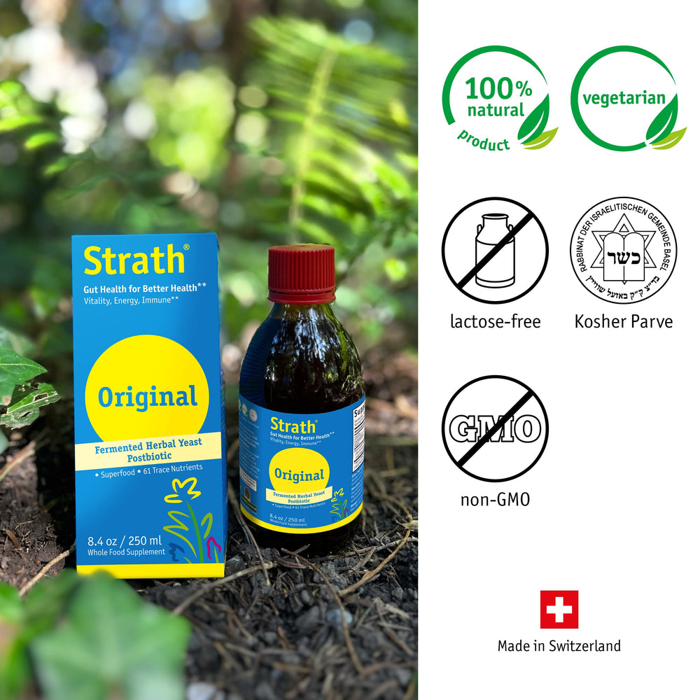 Bio-Strath shelf-life visual communicates 100% natural since 1961
