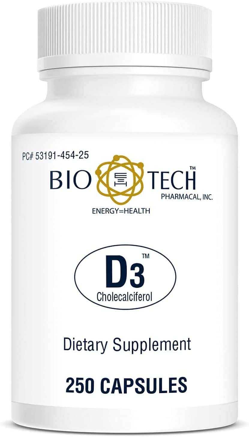 Bio-Tech Pharmacal D3-5 daily-use bottle suggests easy, once-daily routine