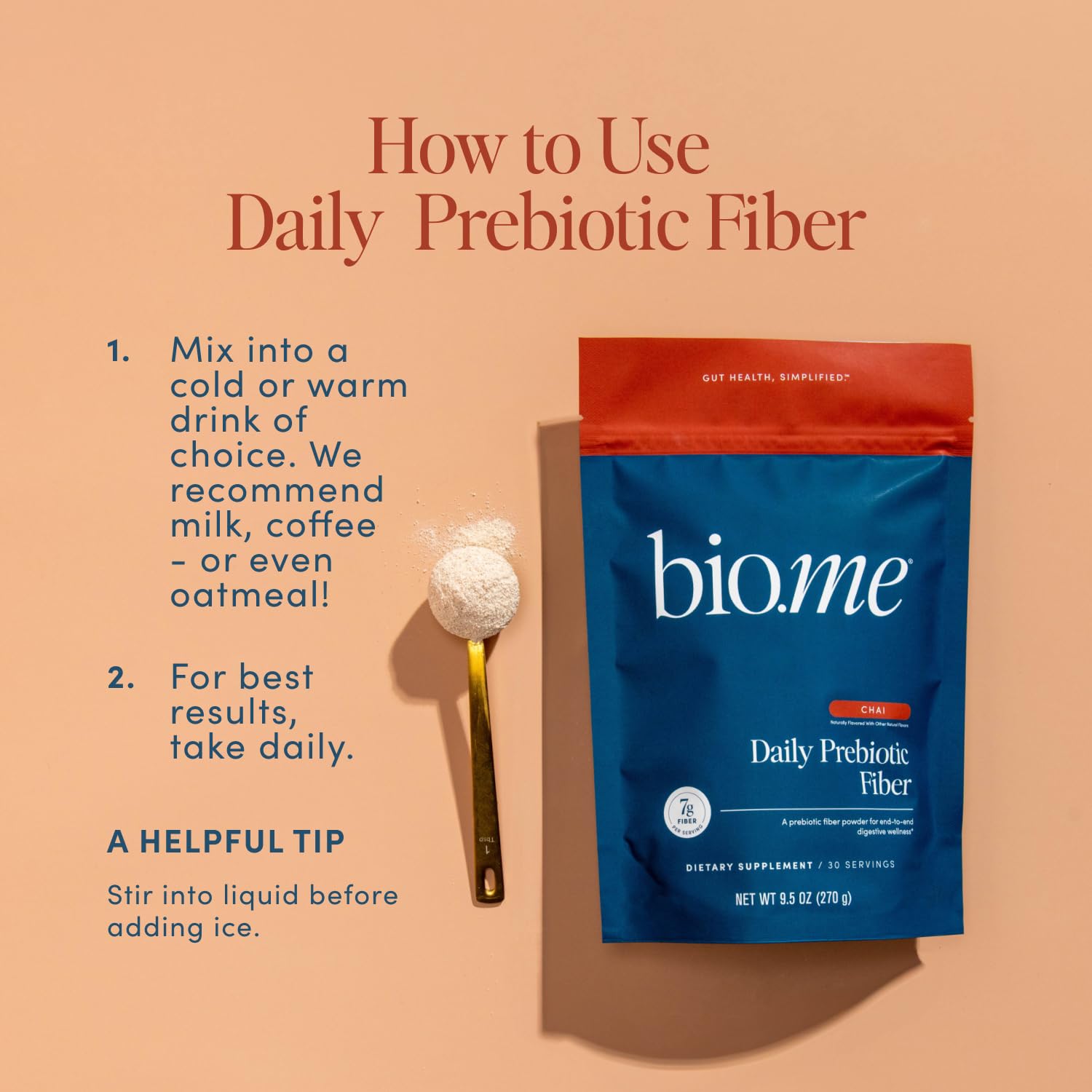Bio.me label highlights glyphosate-free and vegan certifications.