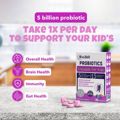 Illustration of Bio360 Kids organic prebiotics fiber supporting digestion