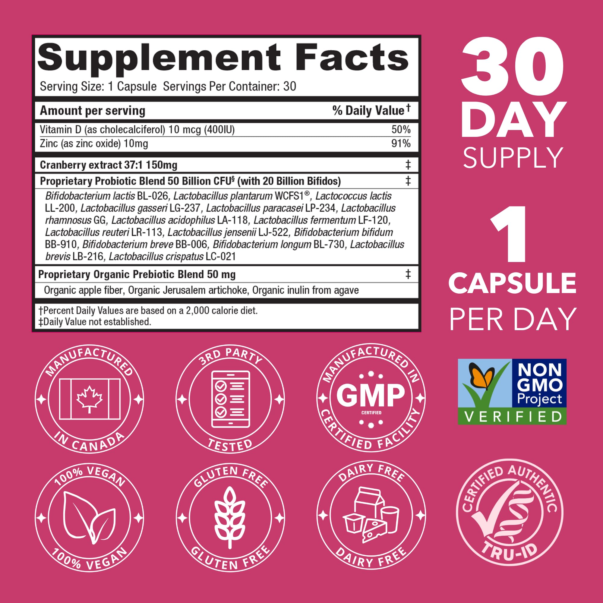 Bio360 probiotic capsules may help balance vaginal flora