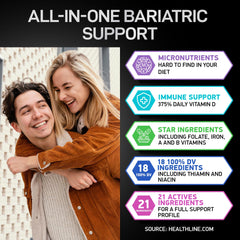 Bioactive Labs Bariatric Multivitamin ingredients label highlights 21 active nutrients.