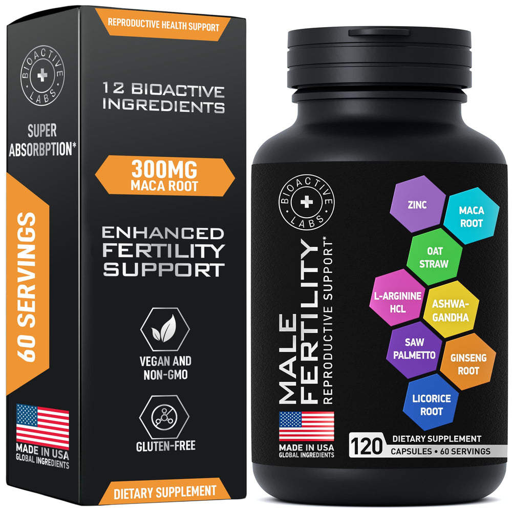BIOACTIVE LABS Fertility Supplements for Men bottle for male vitality and fertility support