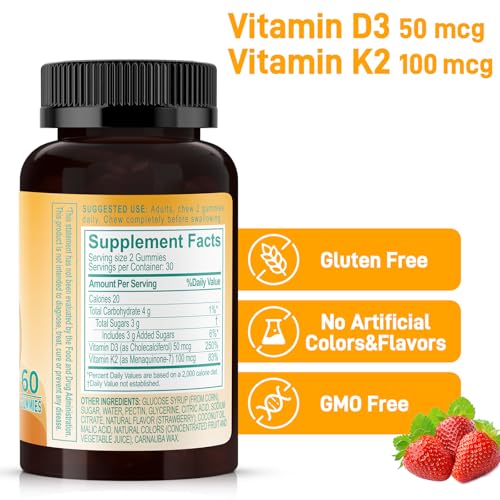 Biobor D3 K2 Gummies bottle back shows supplement facts for informed choices.