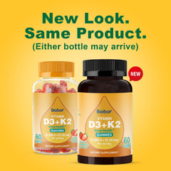 Biobor D3 K2 Gummies serving portion illustration for daily use.