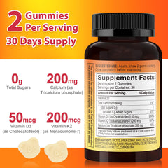 Biobor Vitamin D3 K2 Gummies bottle-pour reveals convenient daily dosage