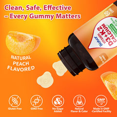 Biobor Vitamin D3 K2 Gummies label-closeup highlights clean, non-GMO ingredients
