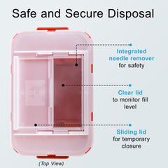 BioBox Sharps Container Large with closed design and compact footprint.