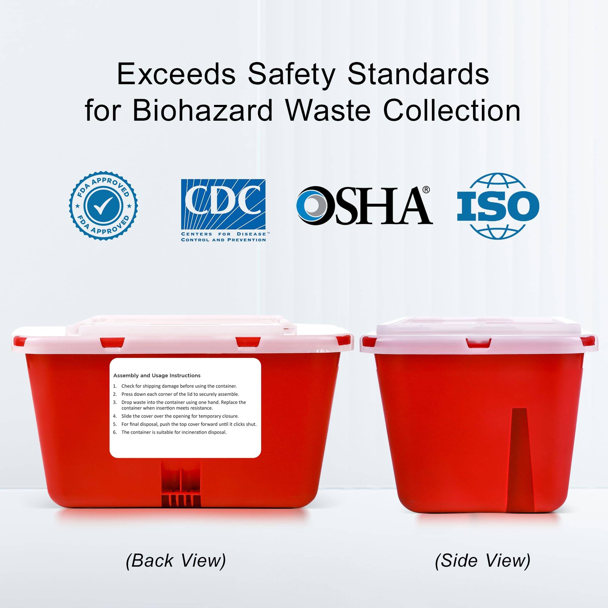 BioBox Sharps Container Large pack of 1 suits home or lab use