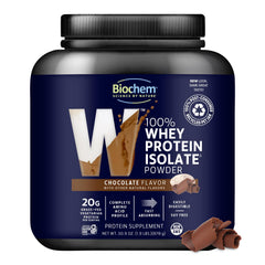 Biochem Whey Isolate chocolate bottle pour for quick post-workout refuel