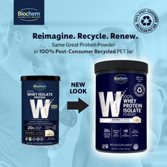 Biochem Whey Isolate natural flavor pour shows quick shake before training