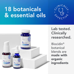 Biocidin Capsules label detail highlights ingredients