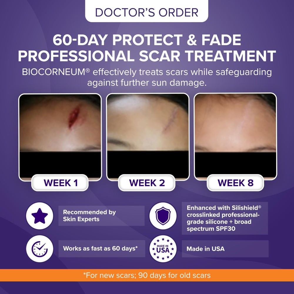 Biocorneum Silishield silicone visual highlights the protective scar layer.